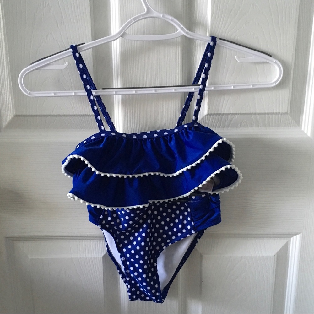 Girls Blue Polkadot Two Piece